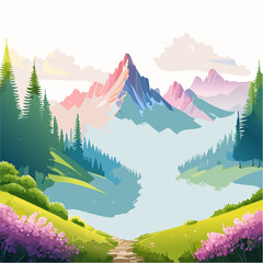 Fototapeta premium misty mountains