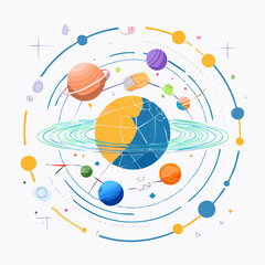 Obraz premium whimsical planets