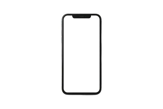Modern Smartphone Blank Screen Isolated PNG Transparent Background