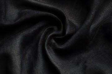 The luxurious black satin drapes gently, creating soft waves and a rich texture, perfect for showcasing elegance and sophistication in various designs