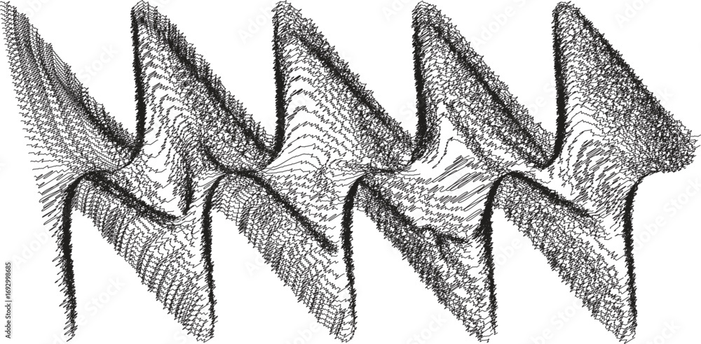 Poster glitch effect . distorted speed lines .abstract flow lines background . fluid wavy shape .rough edge