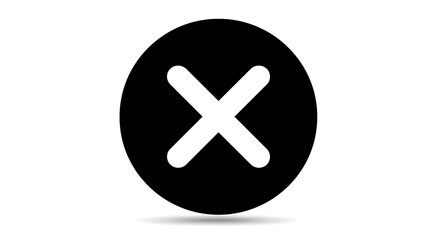 Fototapeta premium Twitter X Black Circle White Bold Letter Icon on Clean Background