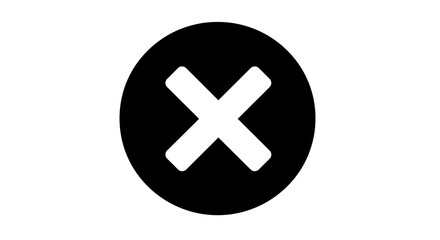 Fototapeta premium Twitter X Black Circle White Bold Letter Icon on Clean Background