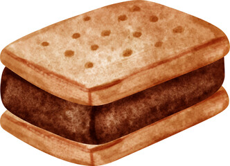 watercolor ice cream sandwich