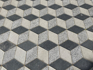 Abstract background. Modern cobblestone pavement closeup