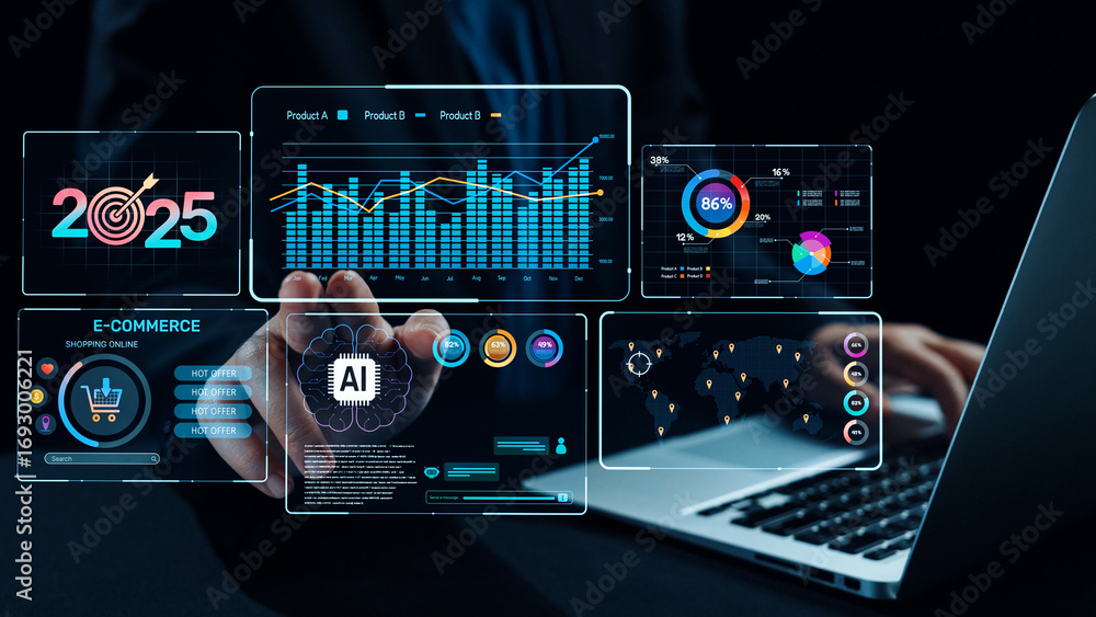 Poster data analytics and big data strategy for real-time analytics, predictive data modeling, business int