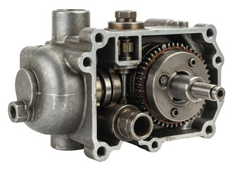 Fototapeta premium 精密機械 内部構造 クローズアップ撮影 金属光沢