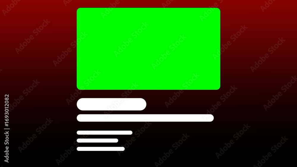 Poster stylish interface greenscreen layout with text placeholders for presentations, tutorials, or clean v