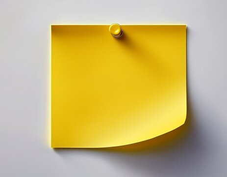 simple yellow post it note suitable for reminders and messages isolated on white background