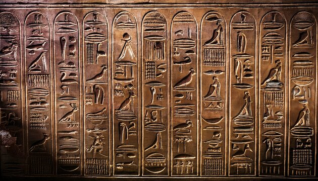 ancient egyptian hieroglyphics on the wall