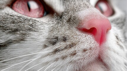 pink cat nose close-up