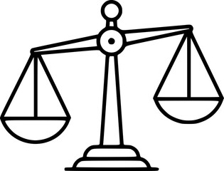 Balance Scale Icon – Law, Justice, and Equality Symbol