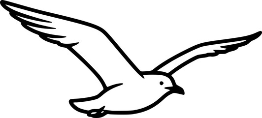Seagull Icon – Bird, Ocean, and Coastal Wildlife Symbol