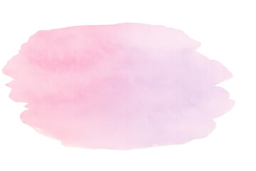 Soft pink watercolor stain creating a dreamy, romantic effect on a transparent background, perfect for adding a touch of elegance to designs