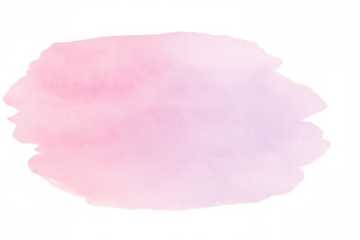 Soft pink watercolor stain creating a dreamy, romantic effect on a transparent background, perfect for adding a touch of elegance to designs