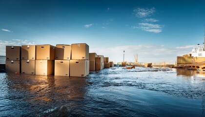 flooded warehouse cardboard boxes storage damage water