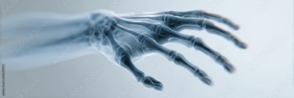 Poster a skeletal hand model showcases the application of botulinum therapy, highlighting its impact on mus