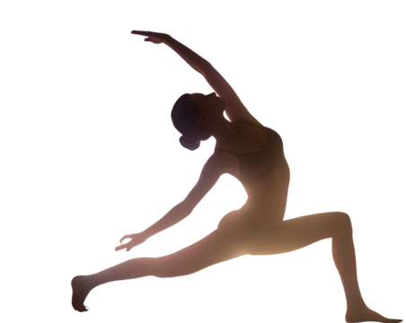  Silhouette Yoga Pose Against Mandala Pattern 