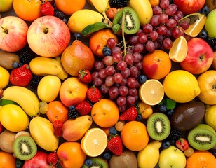 Colorful fruit assortment