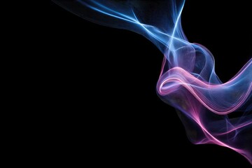 Obraz premium Abstract swirling smoke shapes in vibrant pink and blue