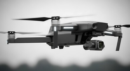 Modern Drone Photography &ndash; High-Tech Quadcopter Flying Camera for Aerial Videography
