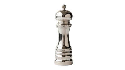 Elegant silver pepper mill for gourmet cooking and kitchen enhancement