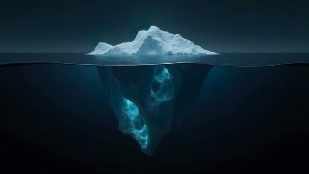 The Iceberg's Hidden Depth represents deep web