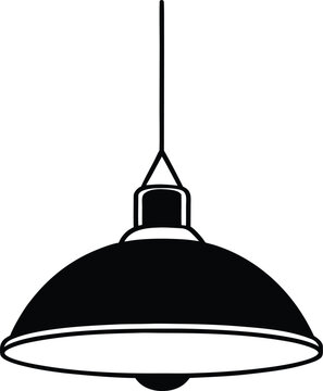 Vector hanging lamp icon