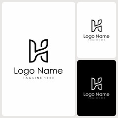 vector logo initial H. creative logo