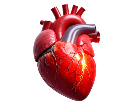  3D Heart Anatomy Illustration PNG