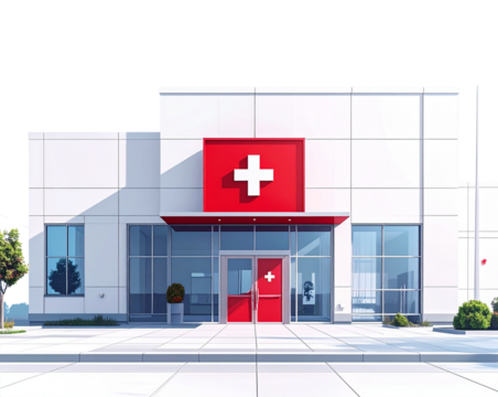 3D Hospital Icon Illustration