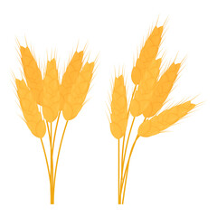 Golden ripe ears of wheat are collected in a composition
