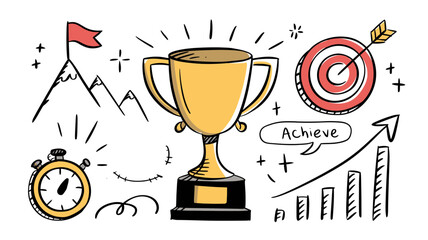 Golden trophy winner award success achievement goal celebration victory prize recognition championship summit triumph winning