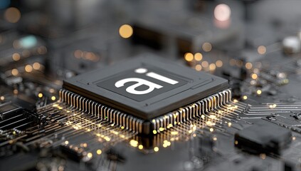 Close-up of a computer processor chip