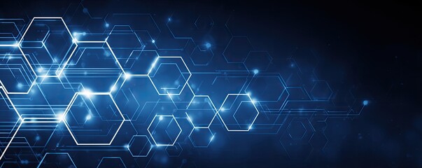 Obraz premium Abstract technology background with interconnected hexagons