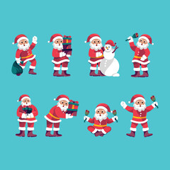 Santa Claus Character Set wit...