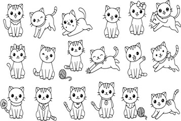 Cartoon cat coloring book
