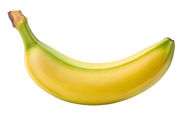 Single ripe banana against a black background