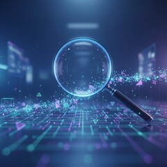 Discover Hidden Insights: Magnifying Glass Reveals Data Flow for Business Intelligence and Strategic Decision-Making