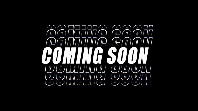 coming soon text on a black background for a new business launch