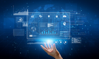Data dashboard and analytics system supports business, analytics, and data insights through centralized charts, statistics, and monitoring interface Vouch