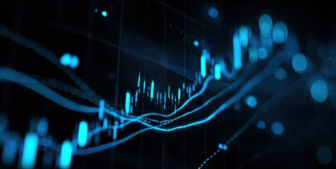 Abstract financial data visualization