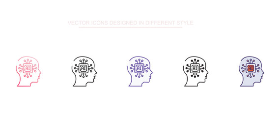 Ai To Human icon design with white background stock illustration