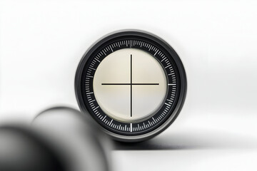 Precision and focus: detailed view through a sniper scope crosshair for targeting concepts