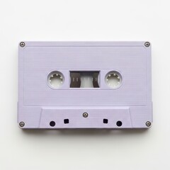 Obraz premium Retro compact cassette tape nostalgic audio storage device vintage music media white background