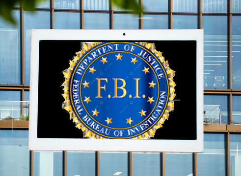 FBI logo on a digital tablet