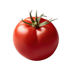 Fresh tomato isolated on white background. High-quality studio photo, suitable for culinary and healthy food designs.