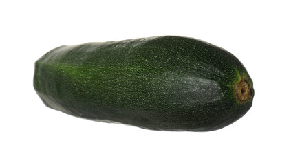 One fresh ripe zucchini isolated on white