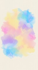 Dreamy Pastel Palette: A soft, dreamy abstract watercolor painting swirls with gentle hues of blue, pink, yellow, and lavender. Evoking a sense of serenity and tranquility.
