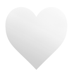 White heart over transparen background